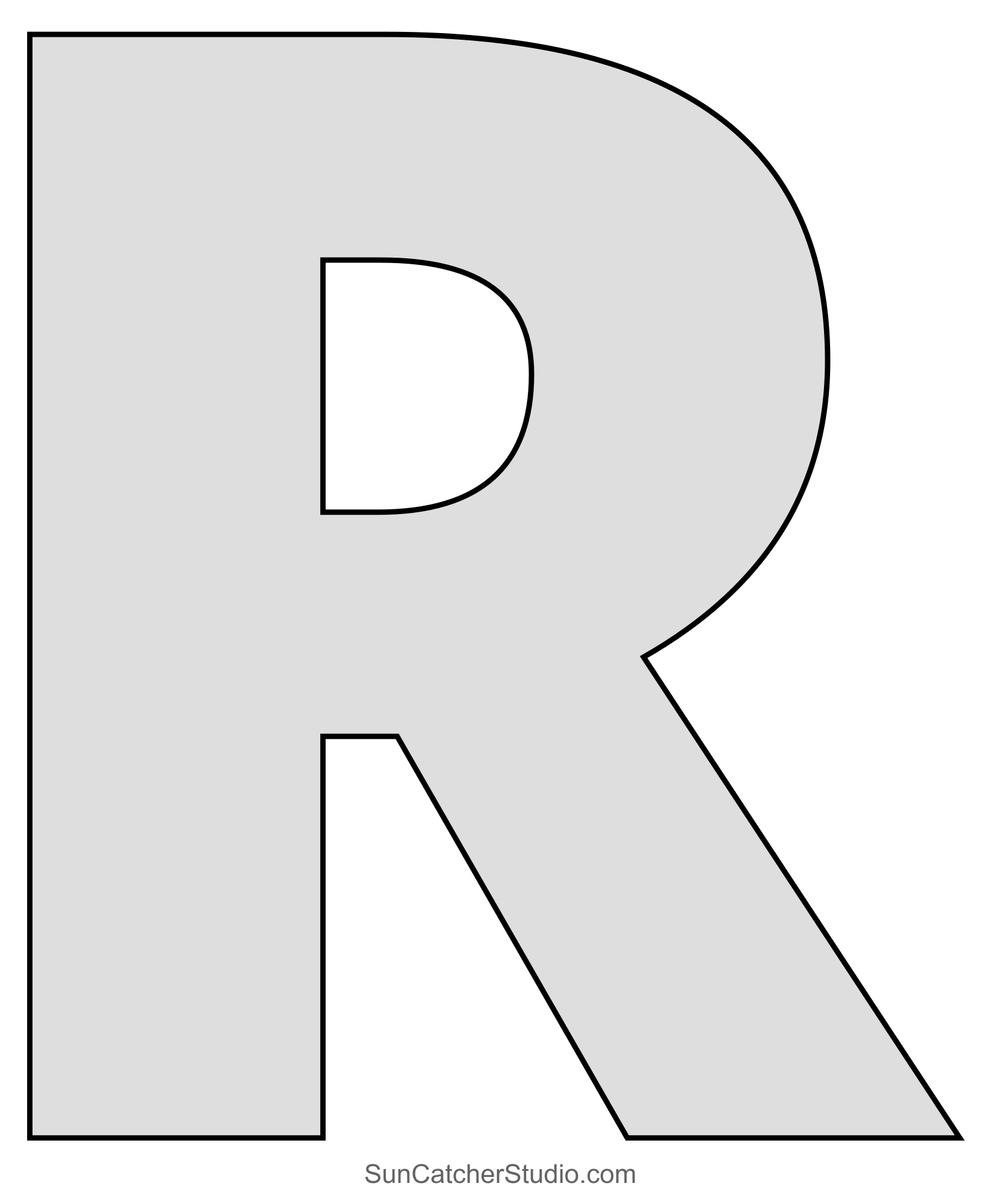 Large Letter Stencils Printable Alphabet Lettering Font Free Printables Monograms Design Tools Patterns DIY Projects