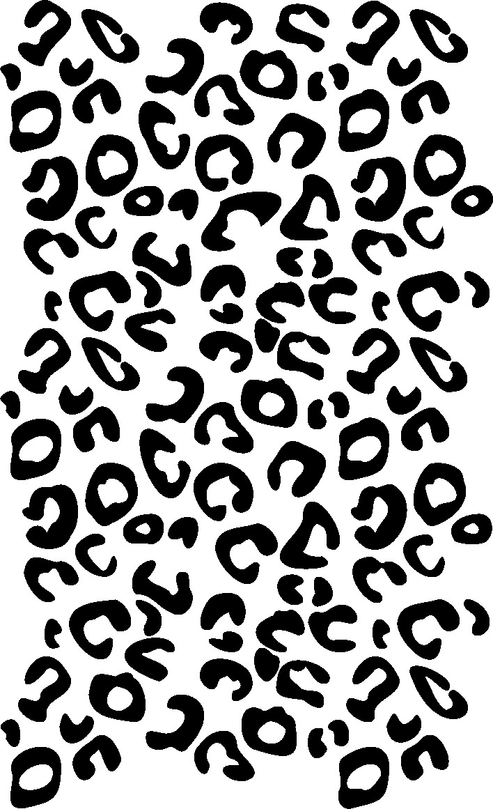 Leopard Print Stencil Template