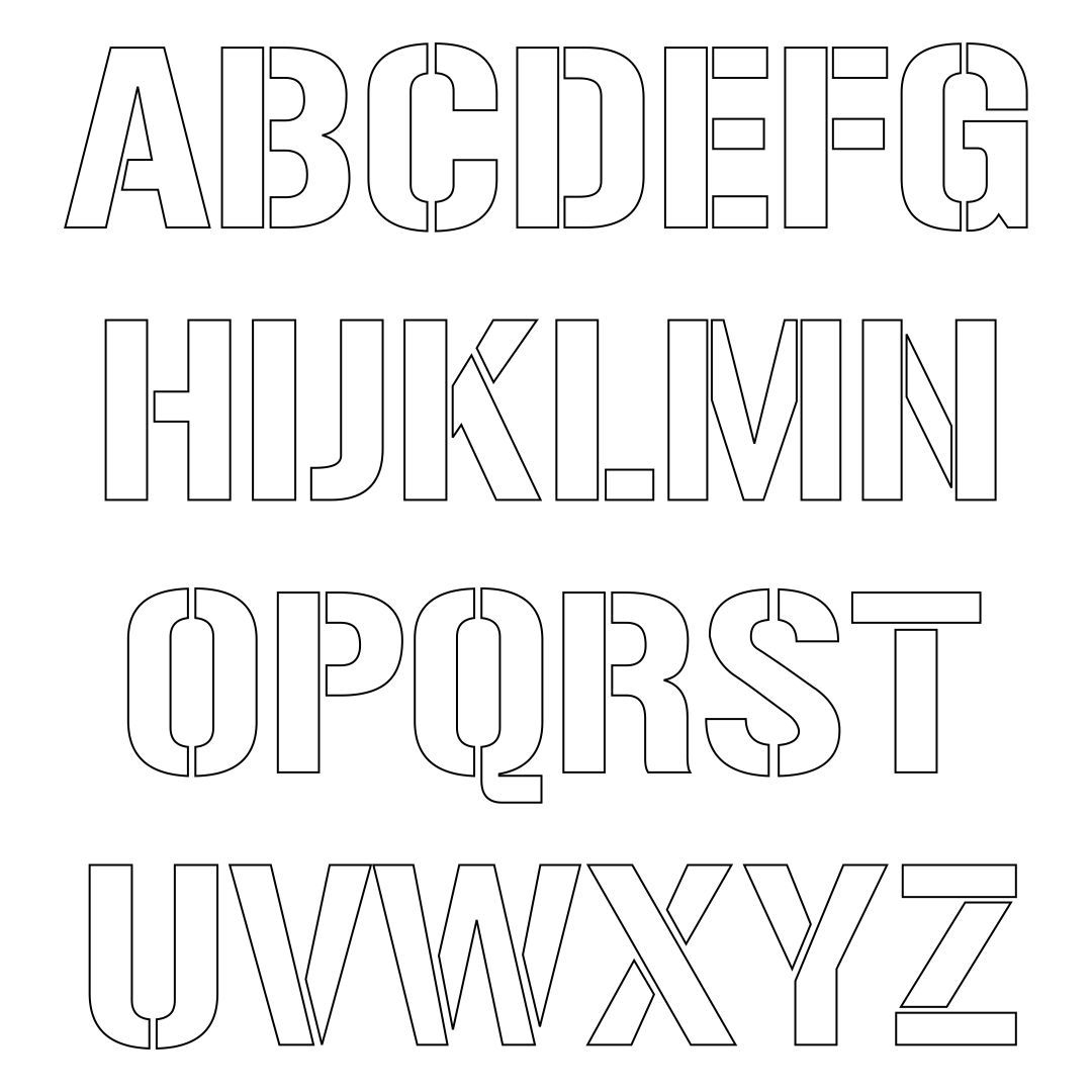 Letter Stencils 10 Free PDF Printables Printablee
