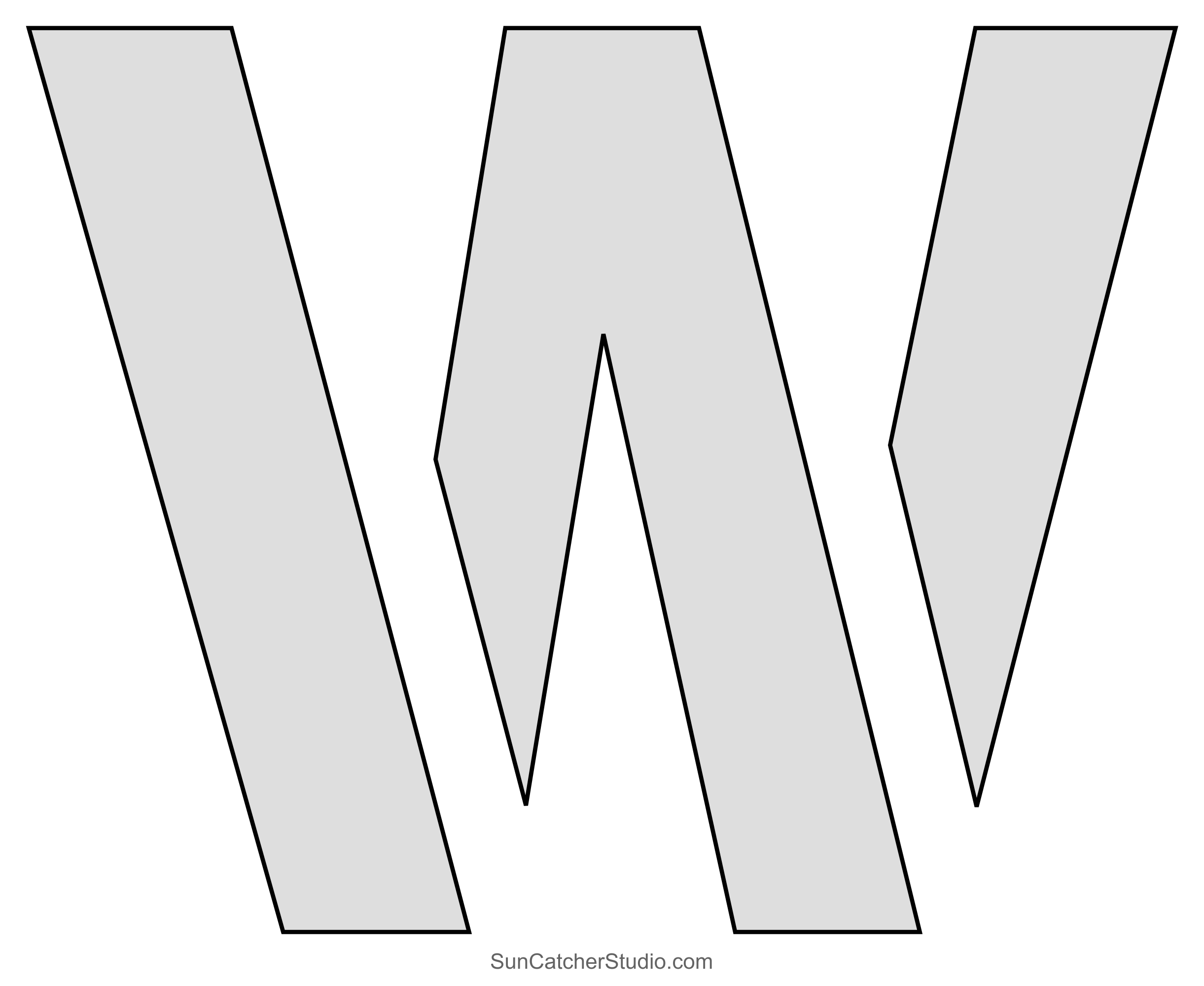 Free Printable Alphabet Stencils Templates W
