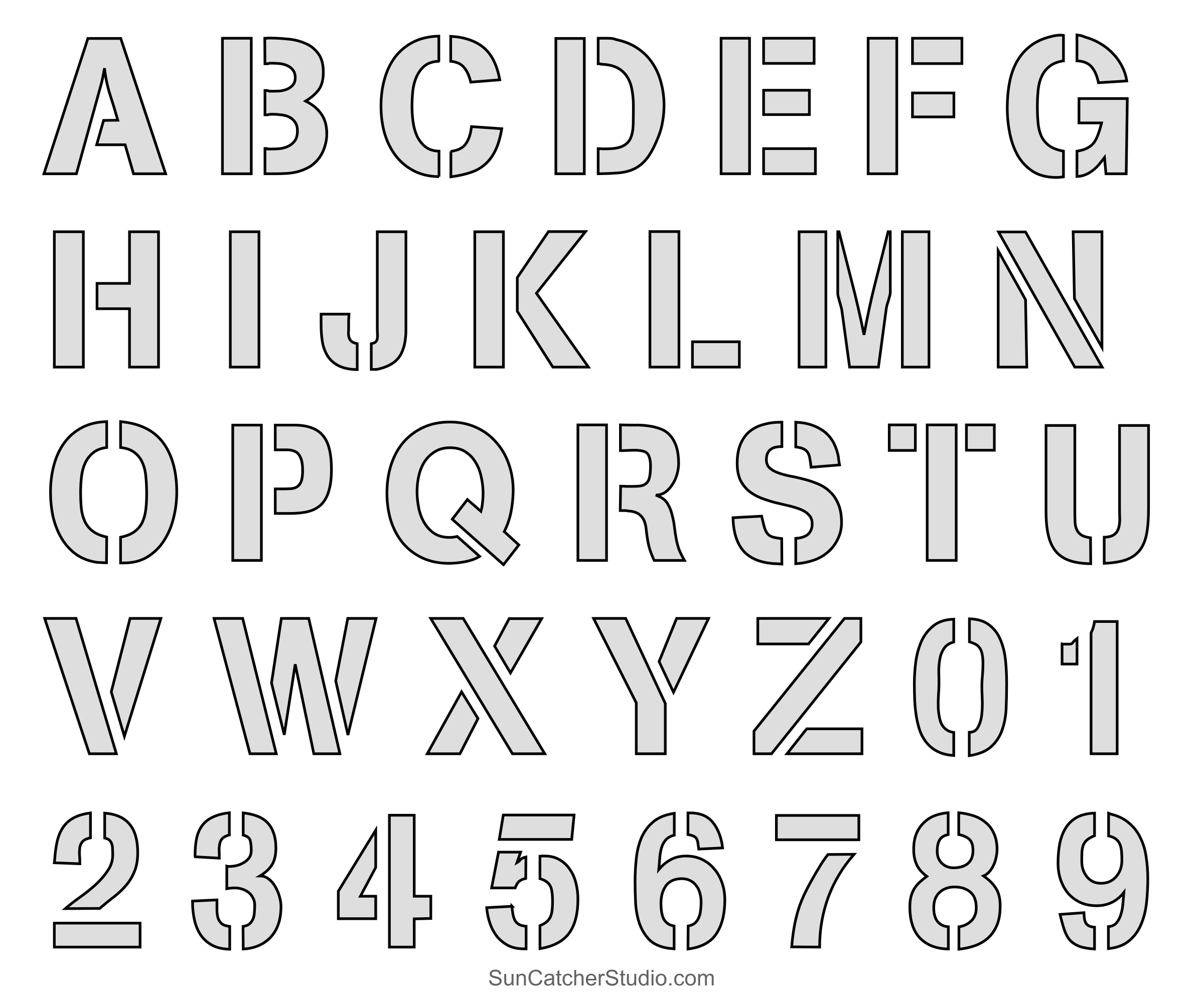 Free Alphabet Stencils Printables
