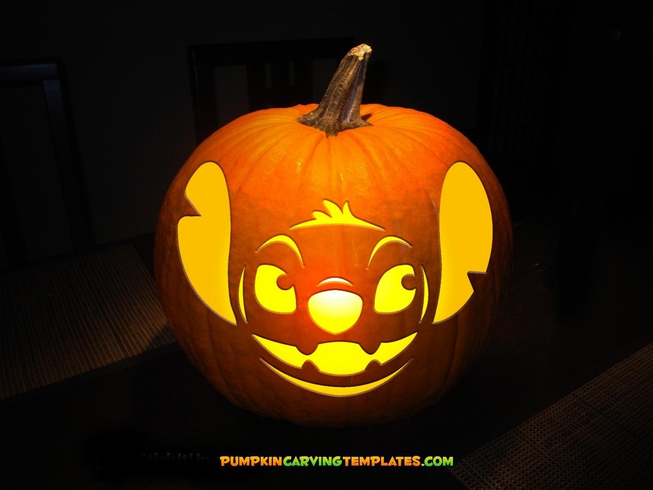 Stitch Pumpkin Stencil Printable Free