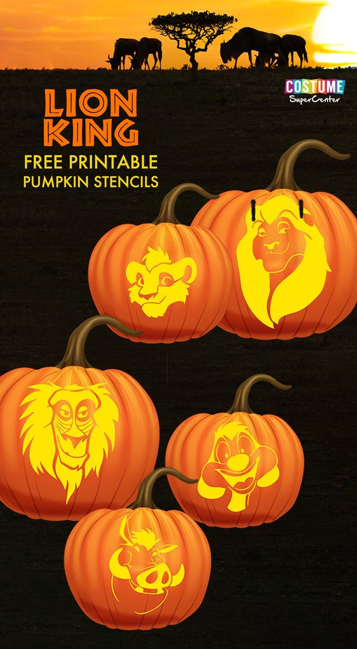 Lion King Free Pumpkin Stencils