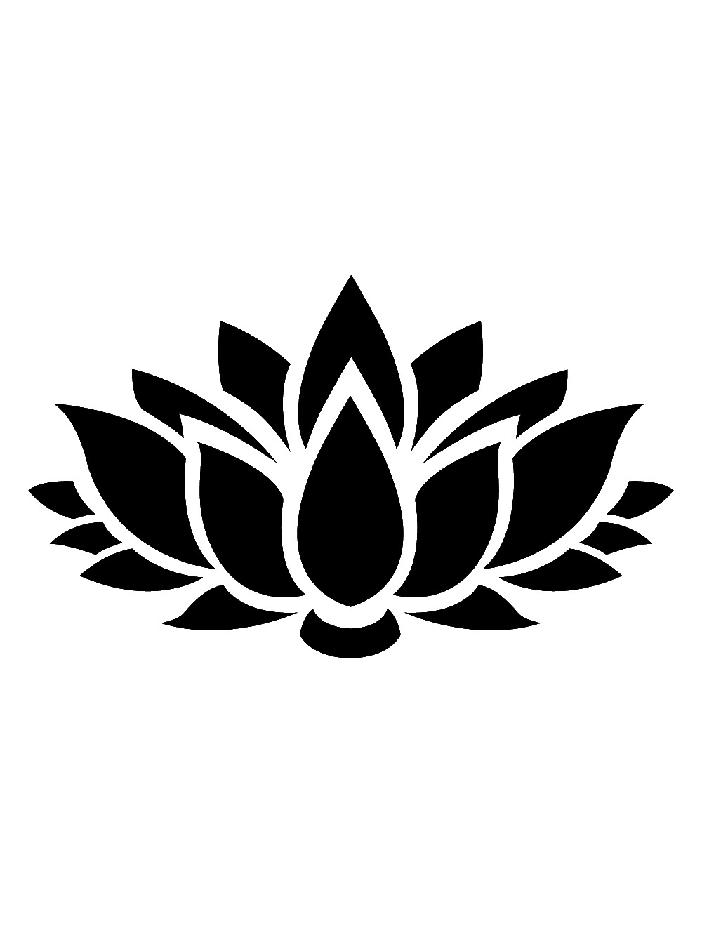 Lotus Flower Free Printable Stencil