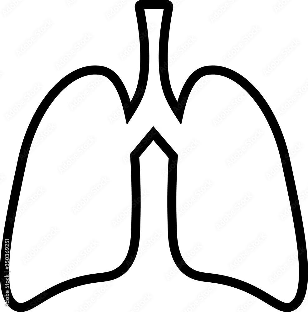 Lungs Vector Icon Design Template Covid 19 Human Lungs Sars Disease Coronaviruses In The Lung The Coronavirus Causes The Severe Illness SARS Pulmonary Hypertension Stock Vector Adobe Stock