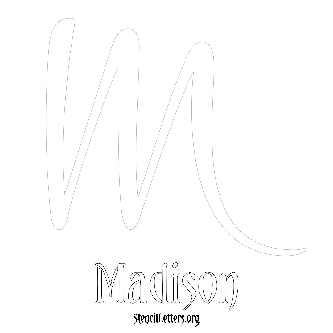 Madison Free Printable Name Stencils With 6 Unique Typography Styles And Lettering Bridges Stencil Letters Org