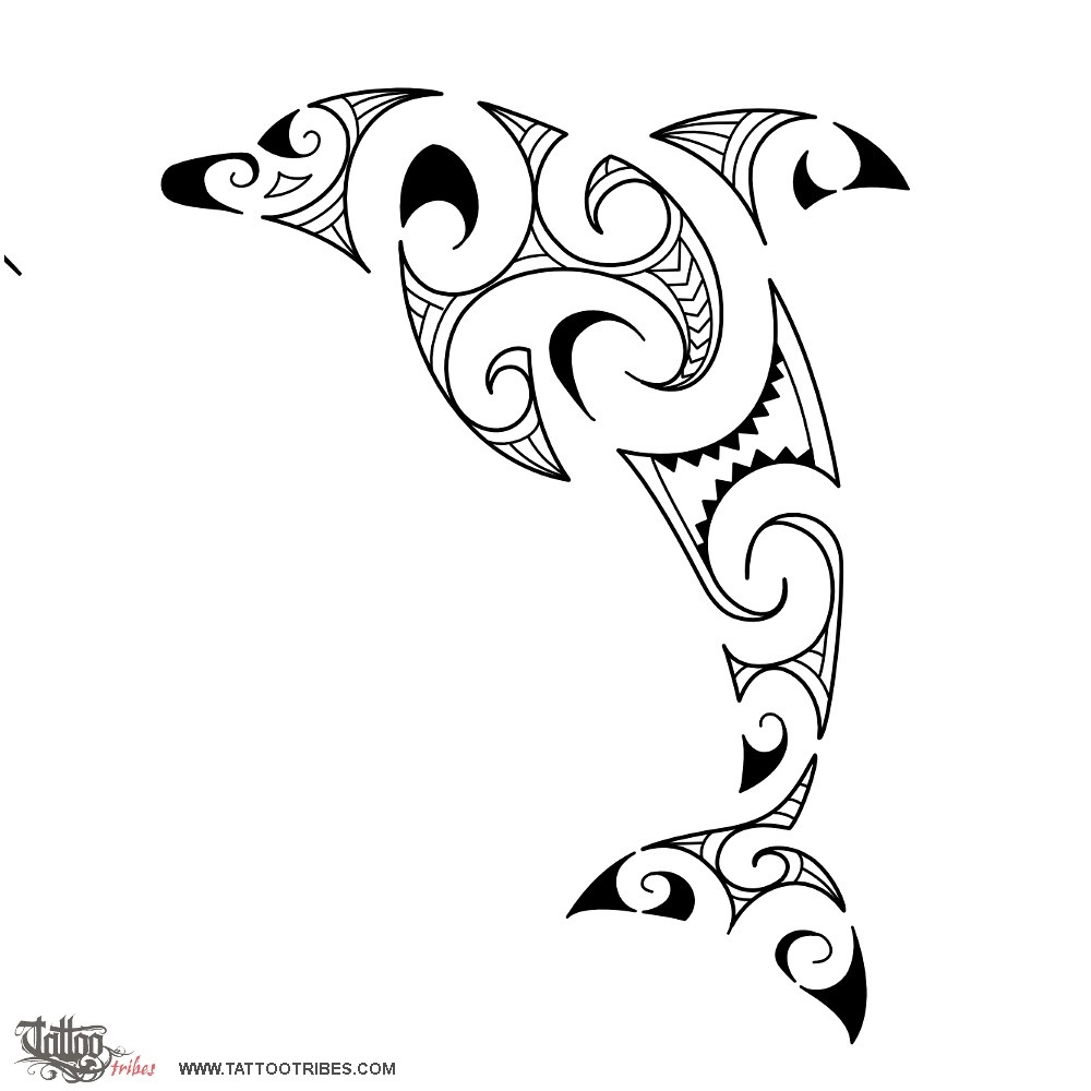 Free Printable Dolphin Tattoo Stencils