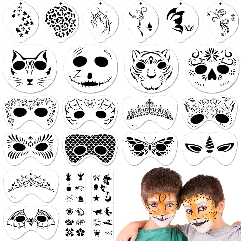 Free Printable Halloween Face Painting Stencils