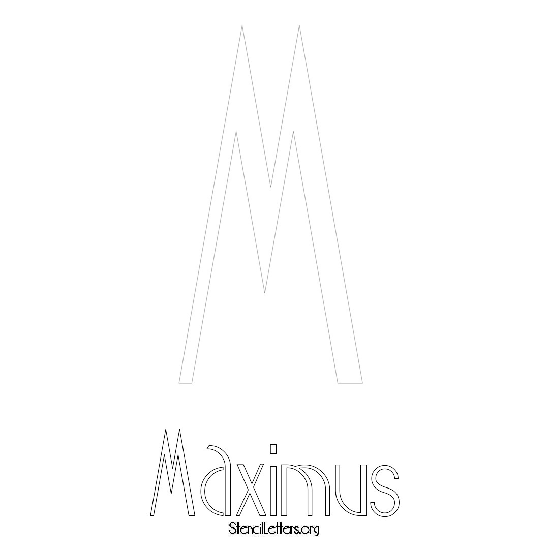 Maximus Free Printable Name Stencils With 6 Unique Typography Styles And Lettering Bridges Stencil Letters Org