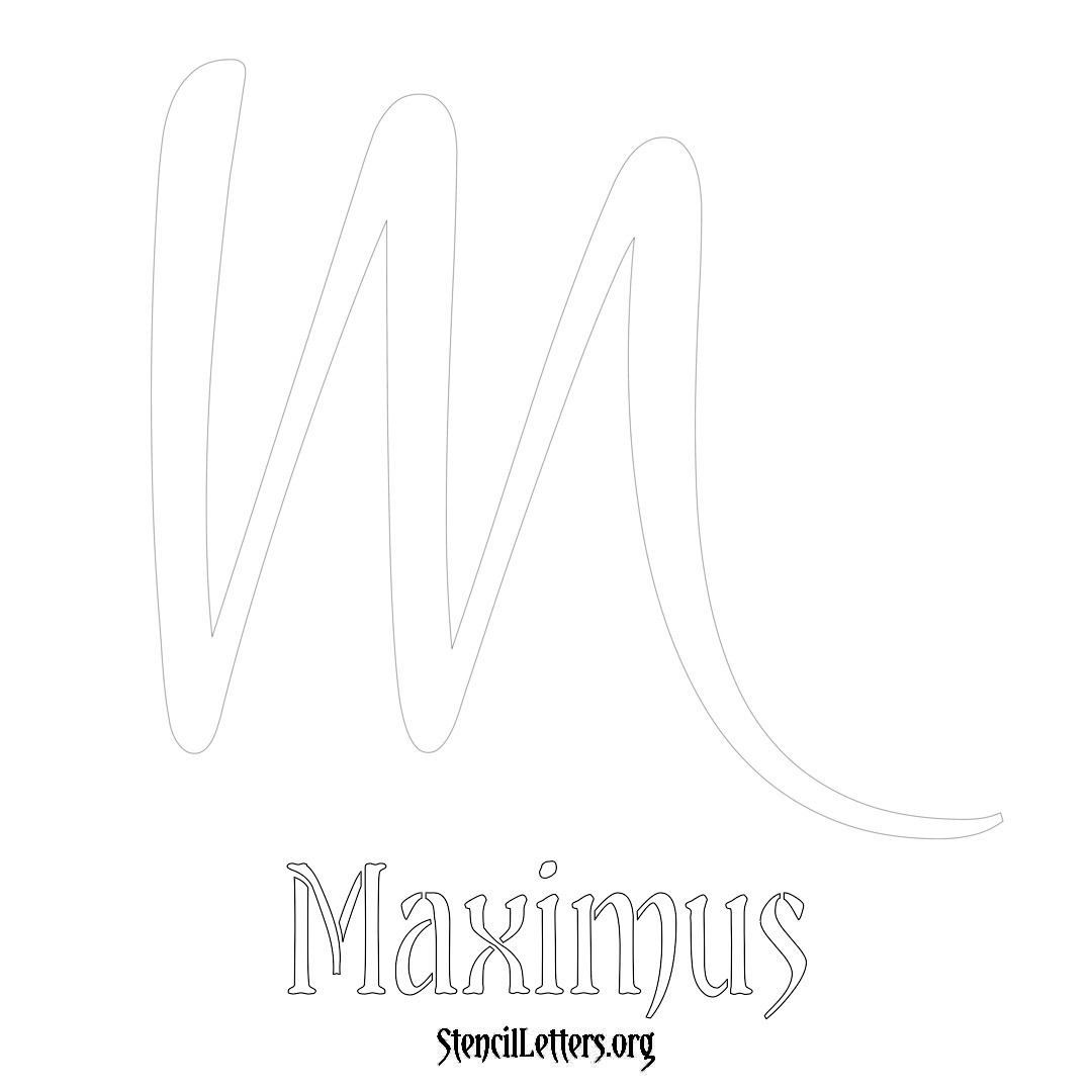 Maximus Free Printable Name Stencils With 6 Unique Typography Styles And Lettering Bridges Stencil Letters Org