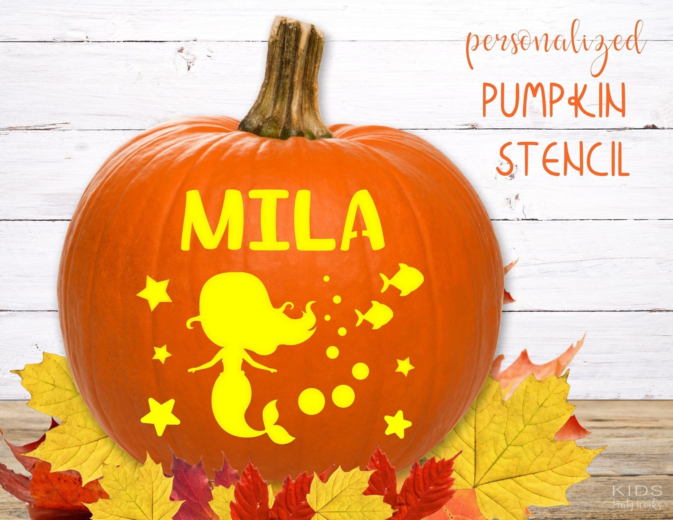 Mermaid Pumpkin Stencils Free Printable