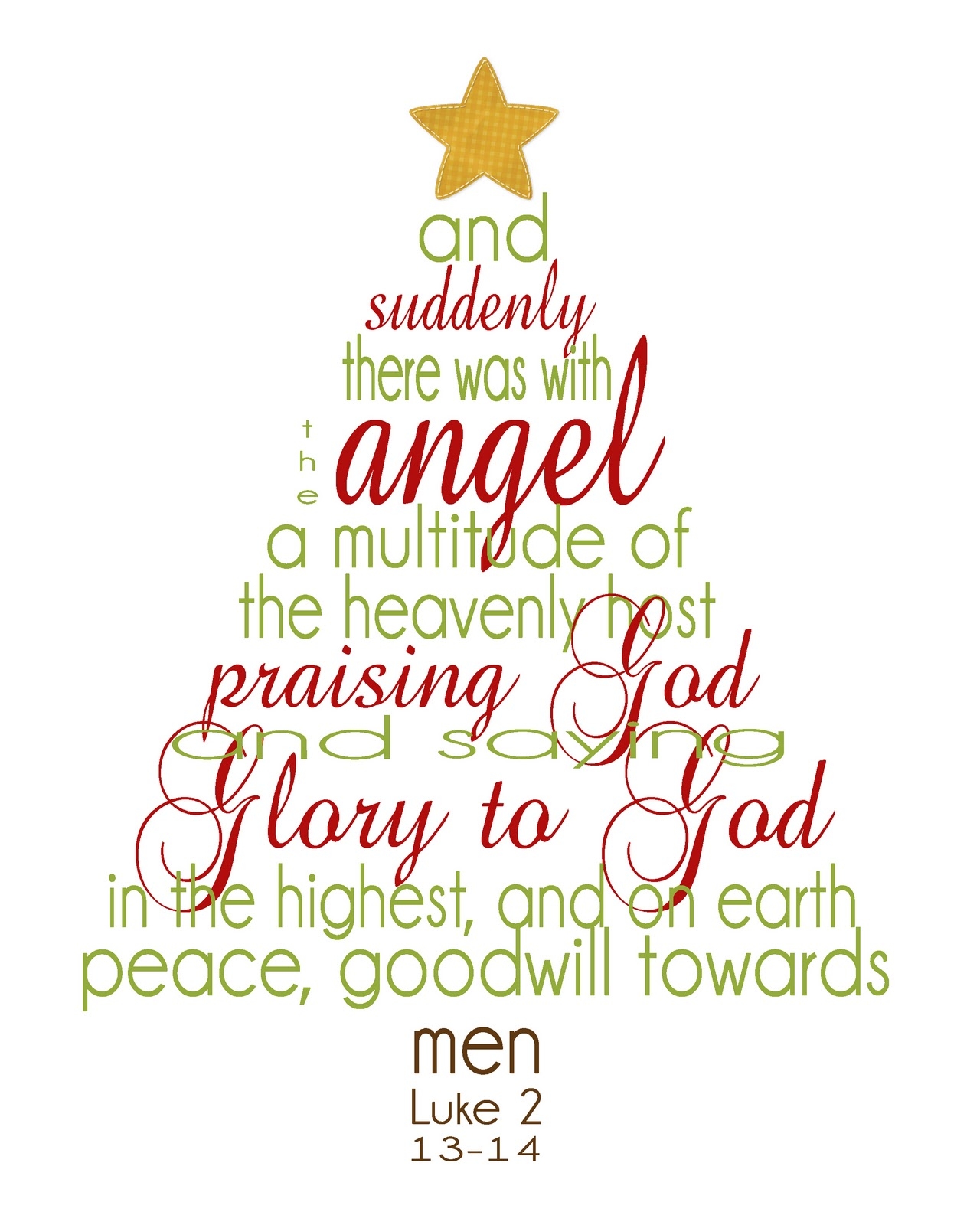 Free Printable Christian Christmas Word Stencils