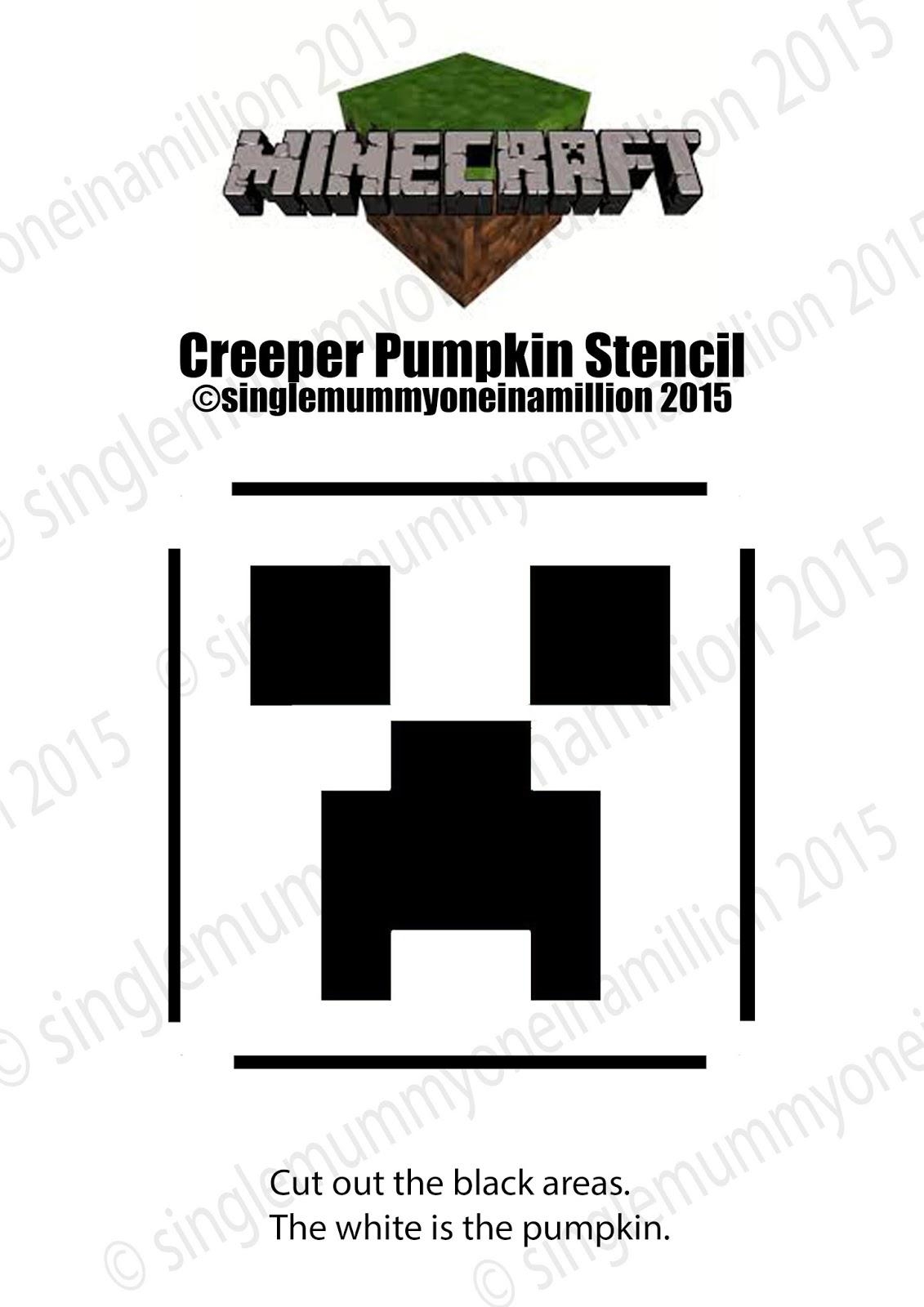 Minecraft Creeper Free Pumpkin Stencil Pumpkin Pattern Worksheets Library