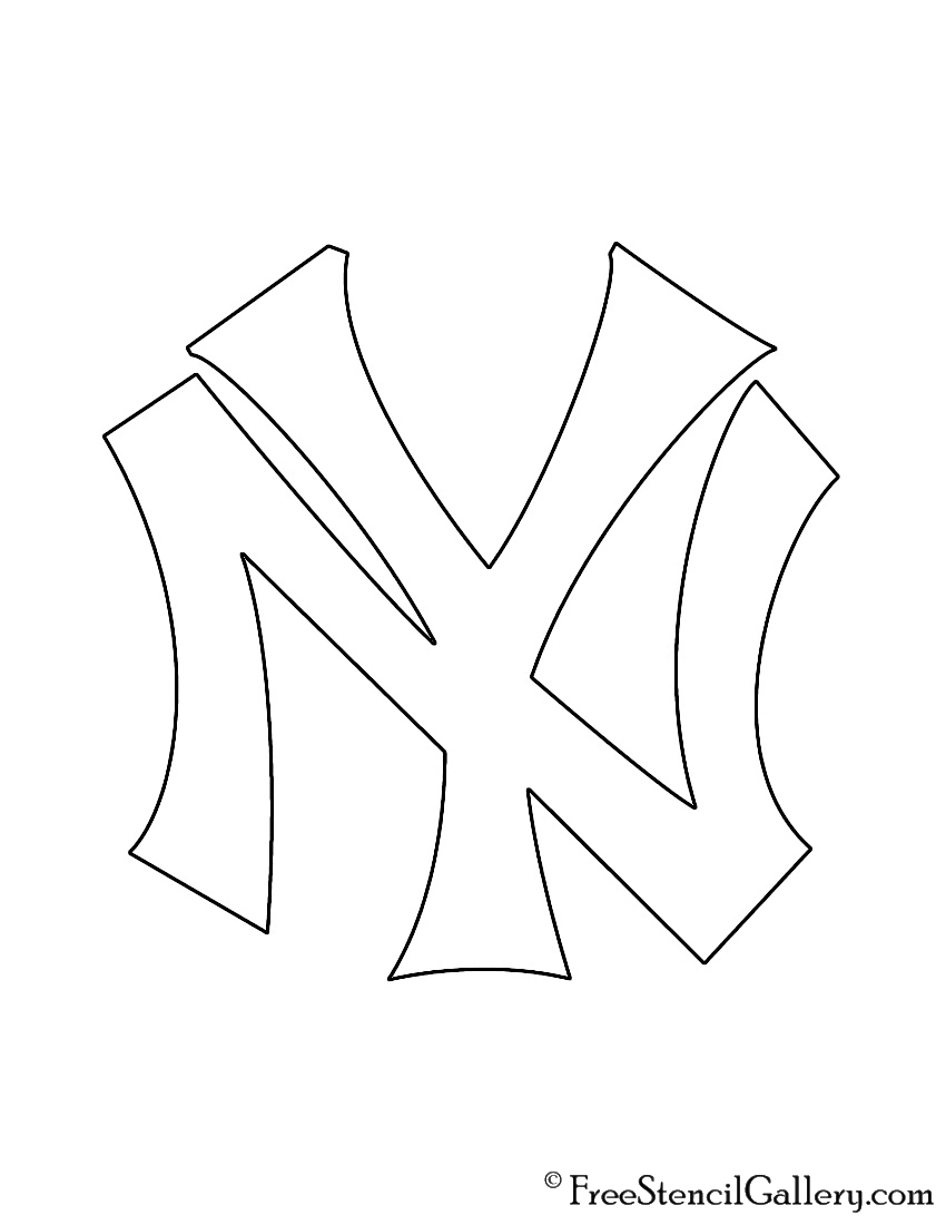 MLB New York Yankees Logo Stencil Free Stencil Gallery
