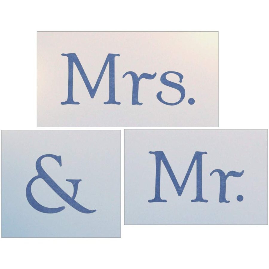 Mr And Mrs Free Printable Stencil