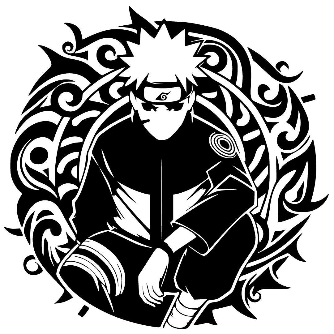  Naruto Silhouette 3D STL Model Decorative Art Fan Art Anime STL File For 3D Printing And CNC Machining Laser Cutting Cults