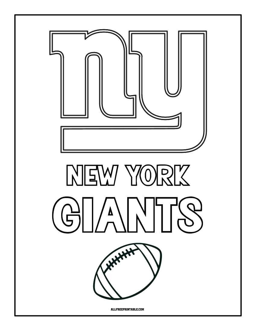 New York Giants Logo Coloring Page Free Printable