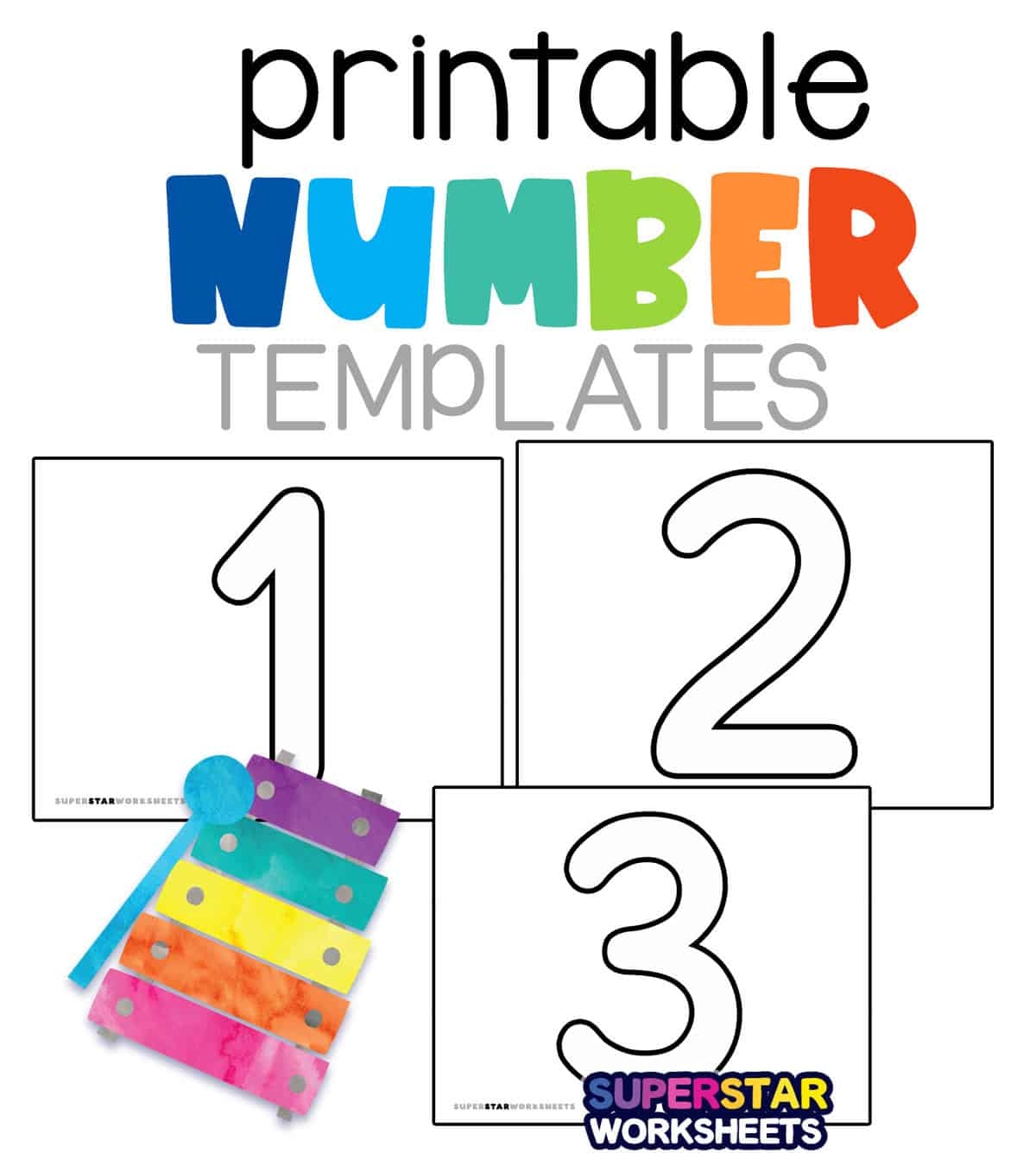Free Pretty Printable Number Stencils