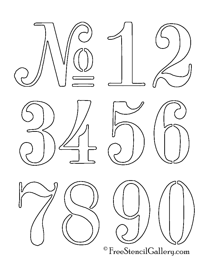 Free Printable Large Numbers Stencils