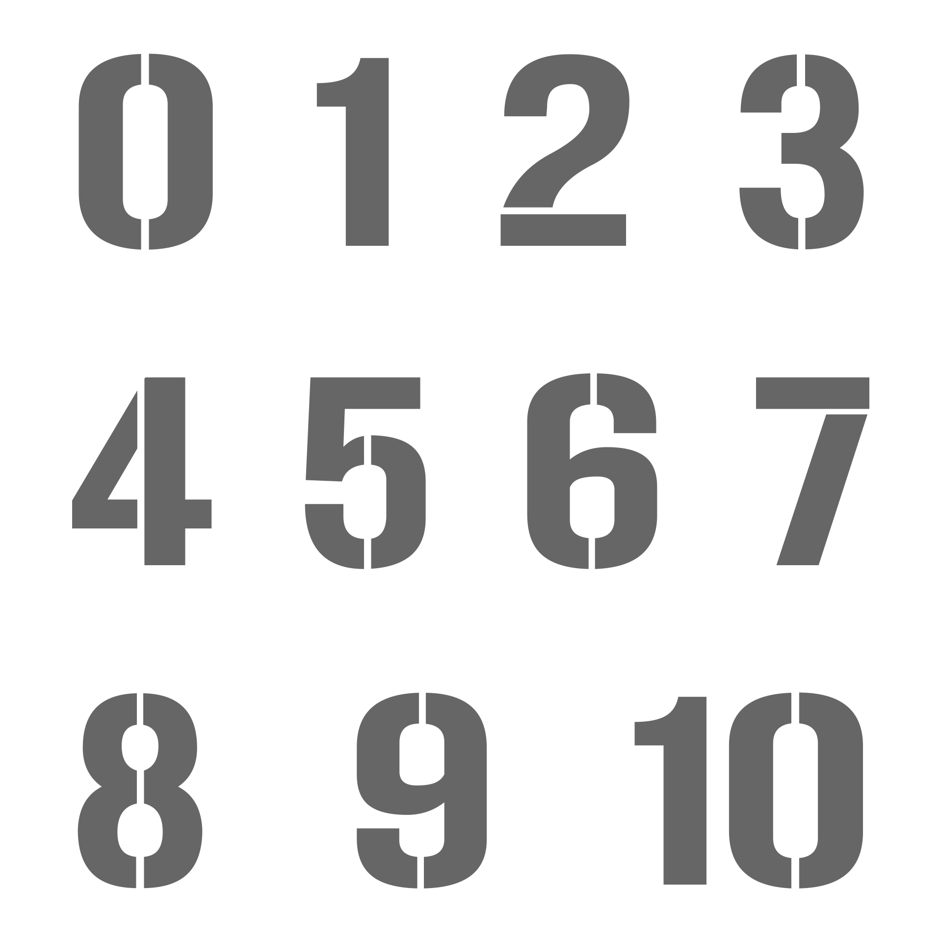 Free Printable Number Stencil S
