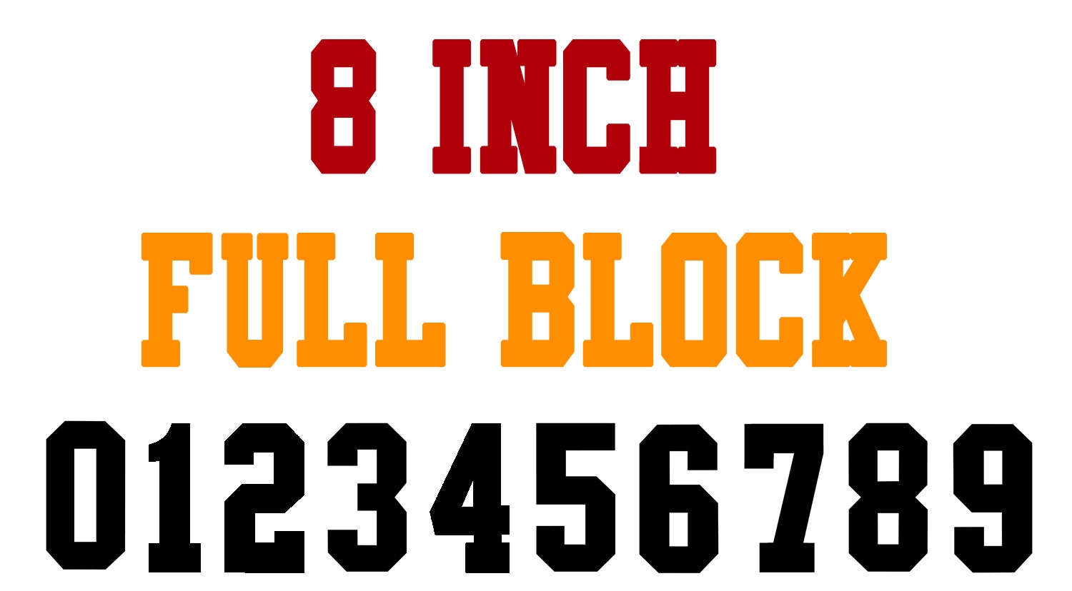 Free Printable 8 Inch Number Stencils