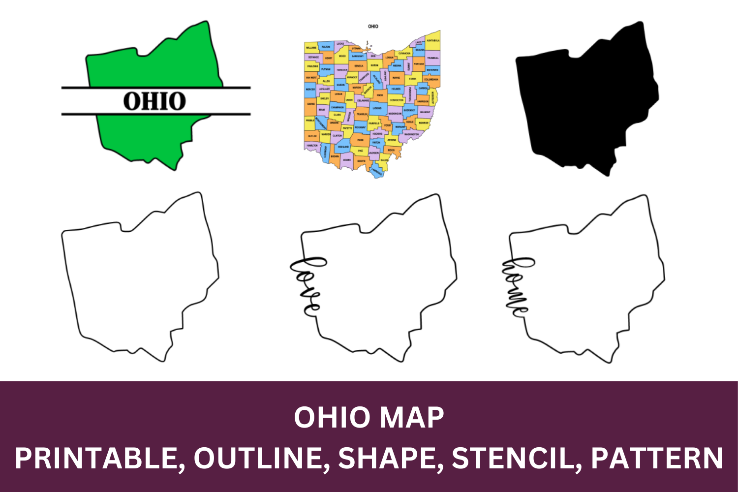 Free Printable Ohio State Stencil