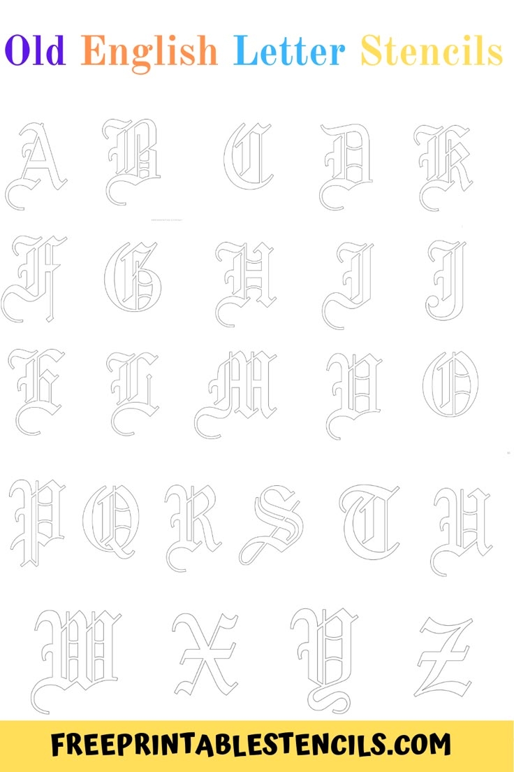 Free Airbrush Letter Stencils Printable