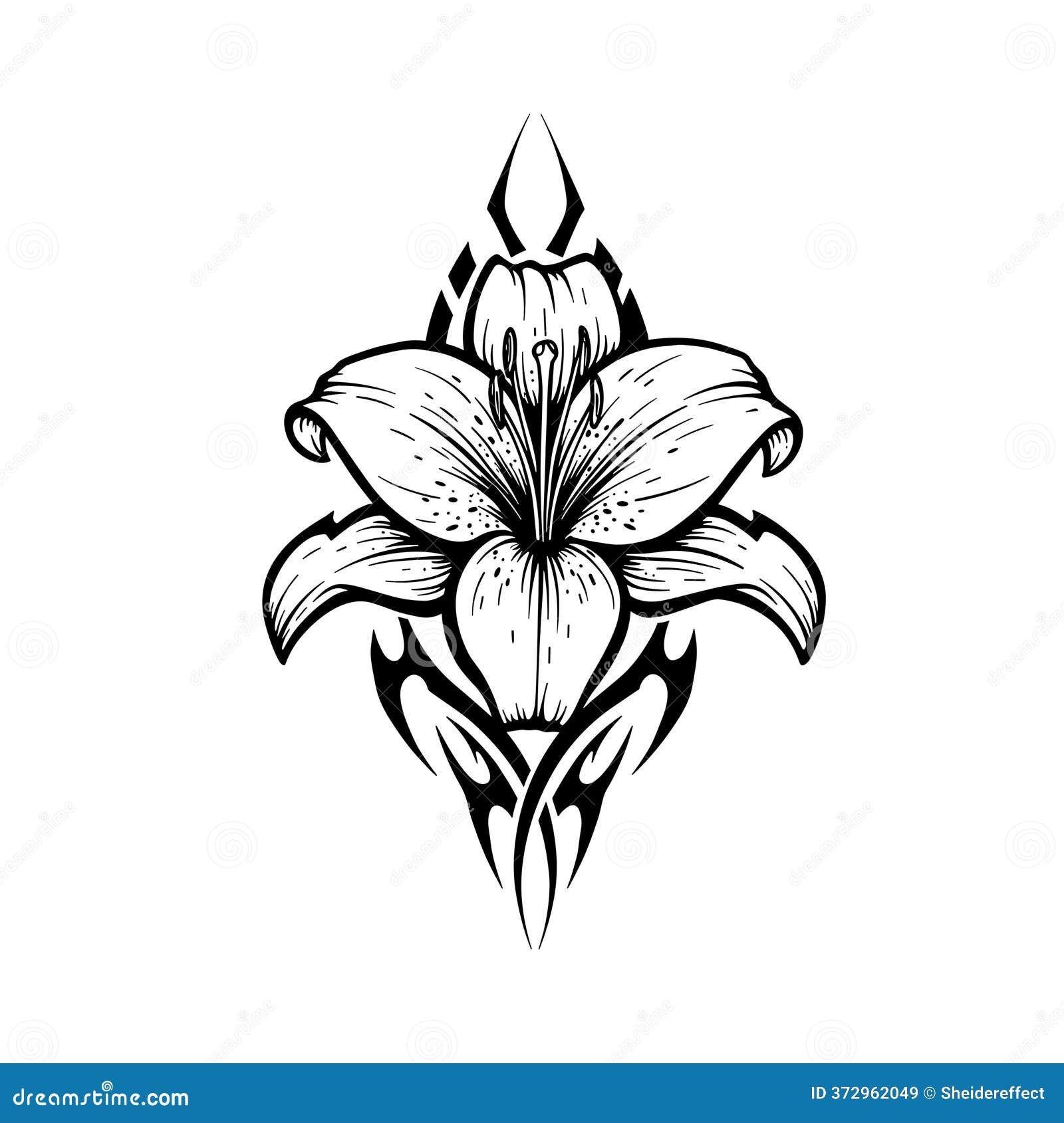Free Printable Lily Tattoo Stencils