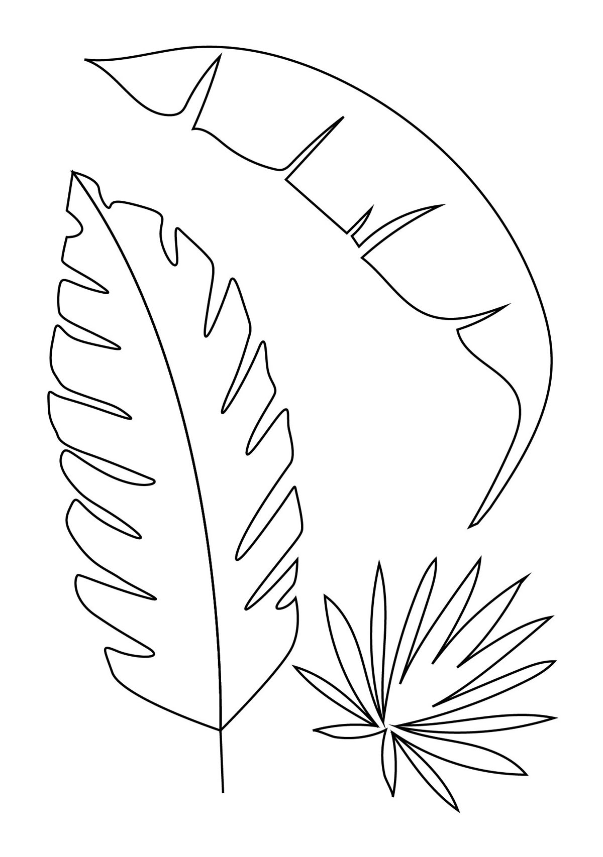 Palm Leaves Stencil Free Printable