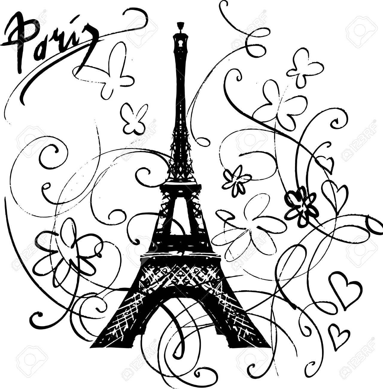Free Printable Eiffel Tower Stencil