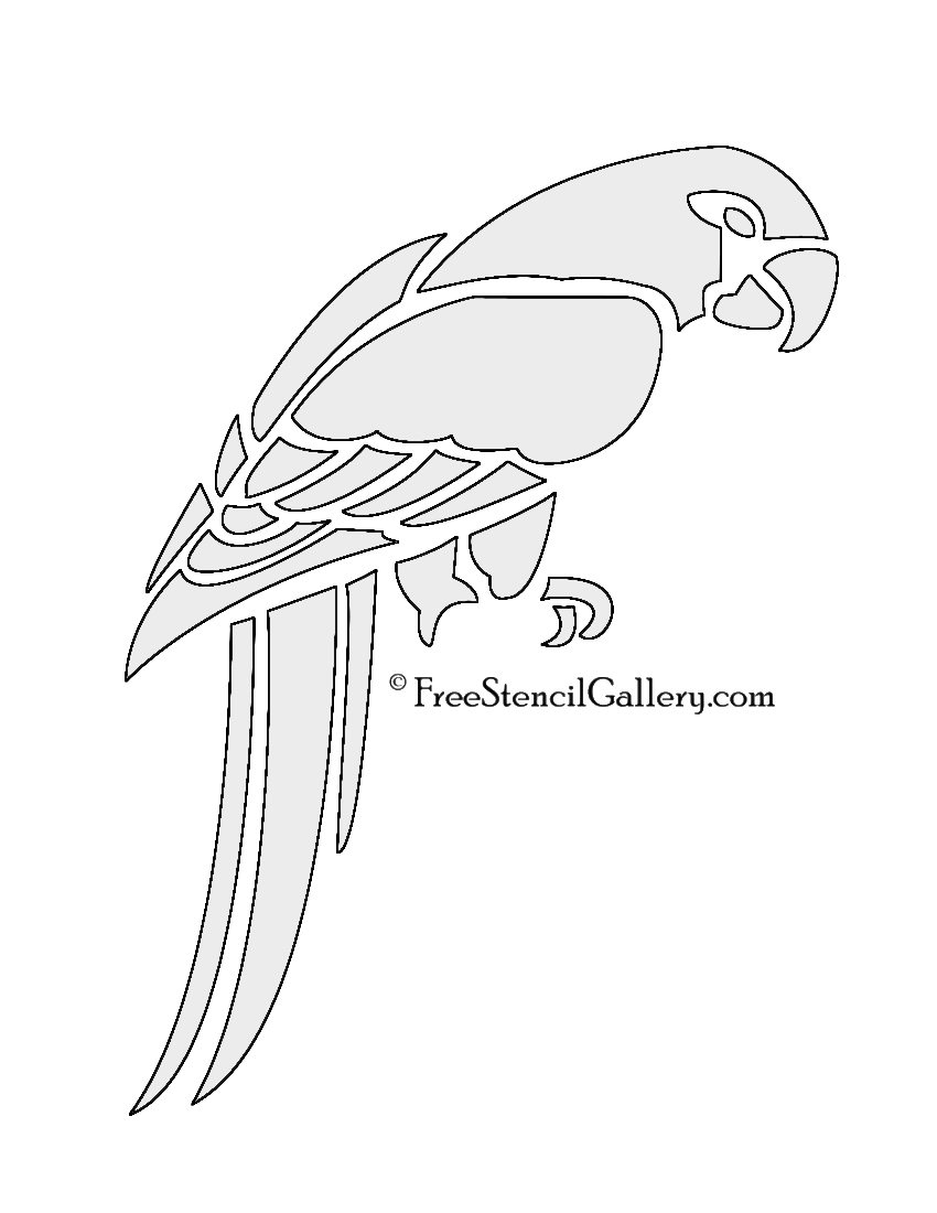 Free Printable Stencil Of Parrots