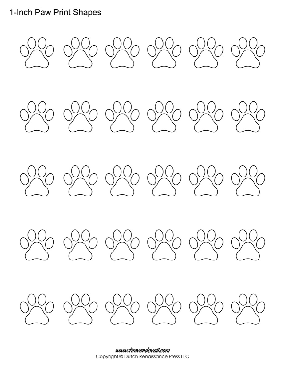 Tiger Paw Print Stencil Printable Free