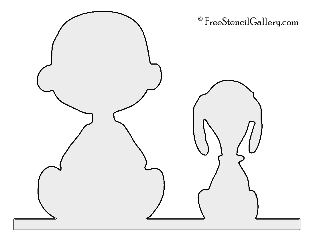 Free Printable Snoopy Stencil