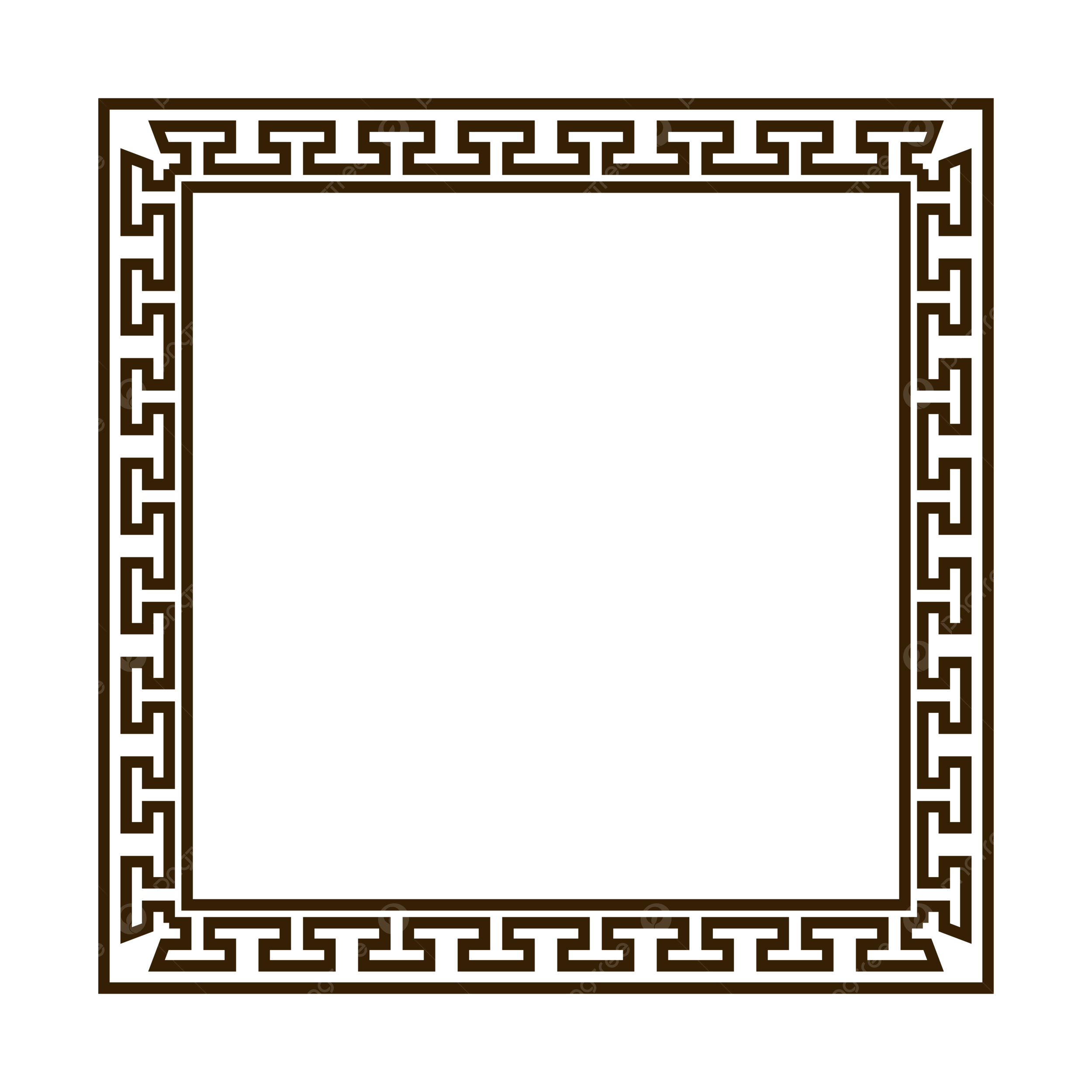 Free Printable Geometric Square Border Stencils