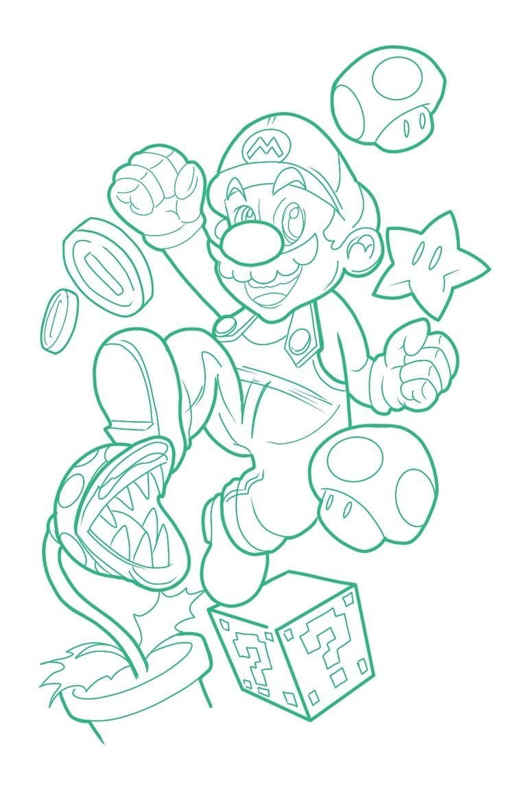 Super Mario Stencils Free Printables