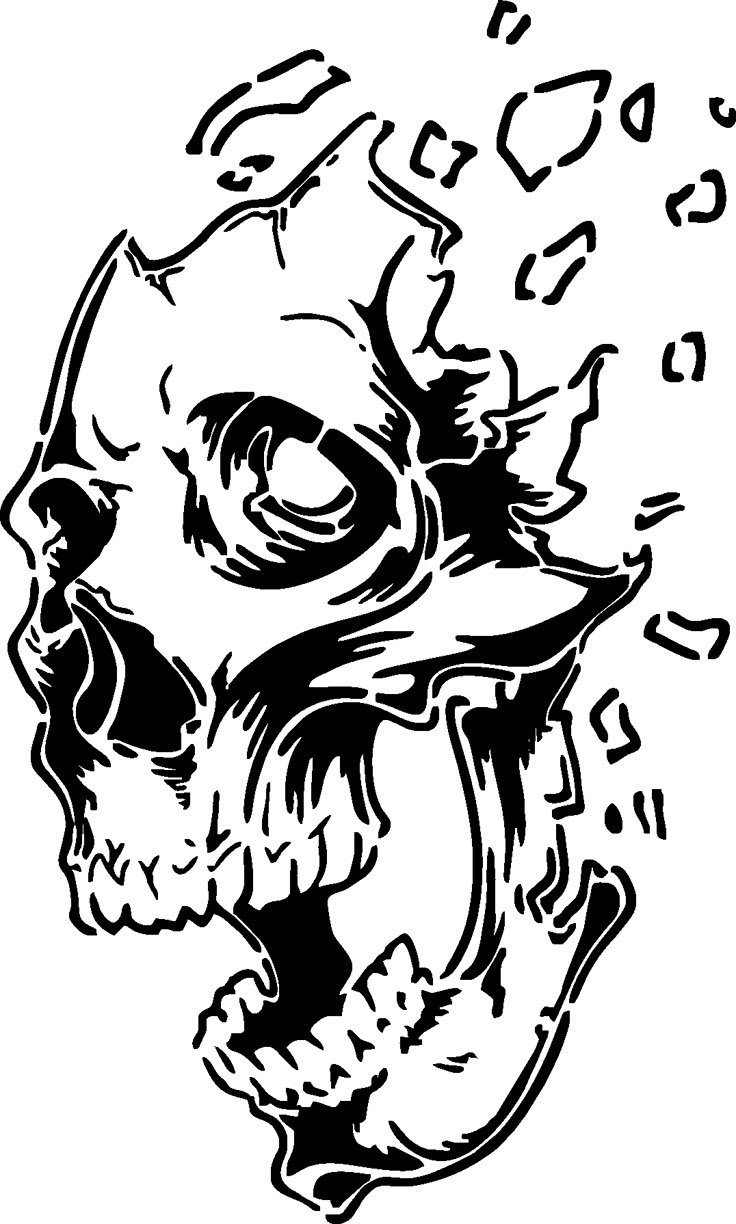 Pin By Rochelle Holt On Scrollsaw Tattoo Stencil Outline Skull Stencil Skull Tattoo Design