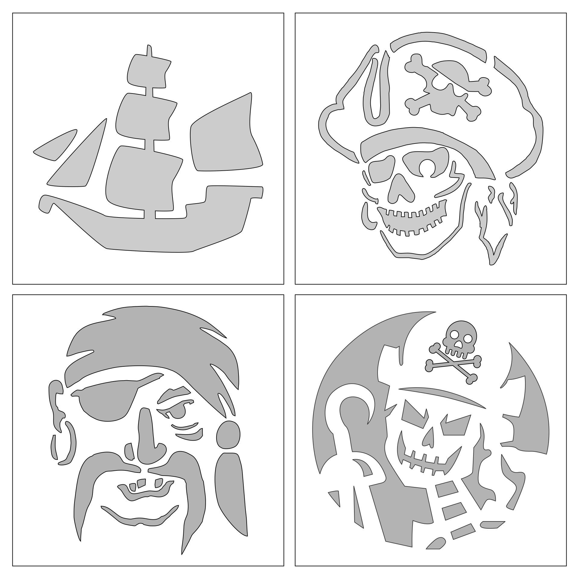 Pirate Pumpkin Pattern Pumpkin Carving Templates Halloween Pumpkin Stencils Pirate Pumpkin