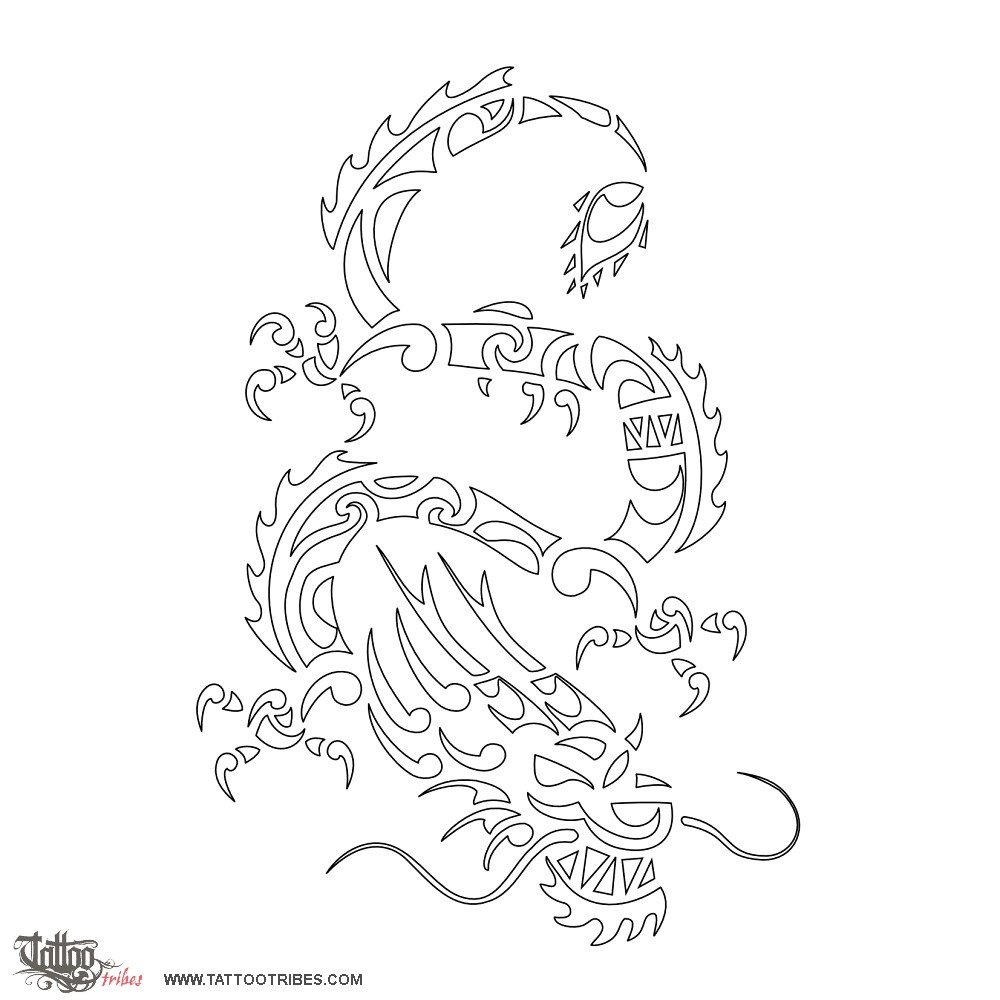 Chinese Dragon Stencils Free Printable Tribal