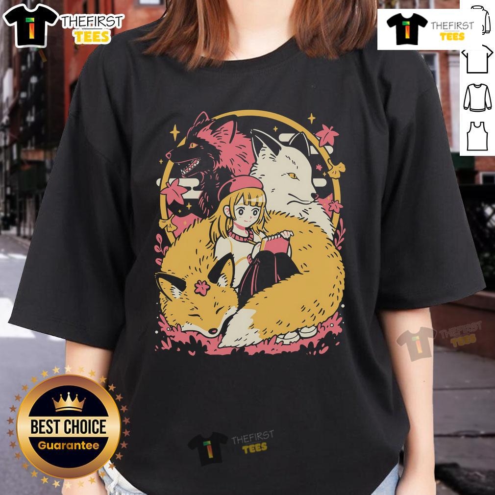 Pretty Cozy Foxes Cute Anime Girl T Shirt Thefirsttees