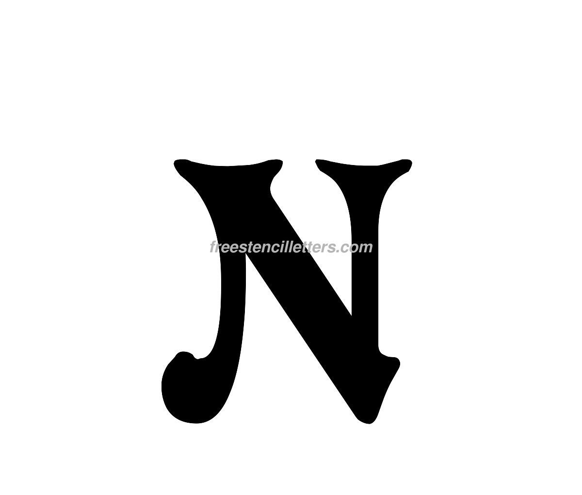 Free Printable Letter N Stencil