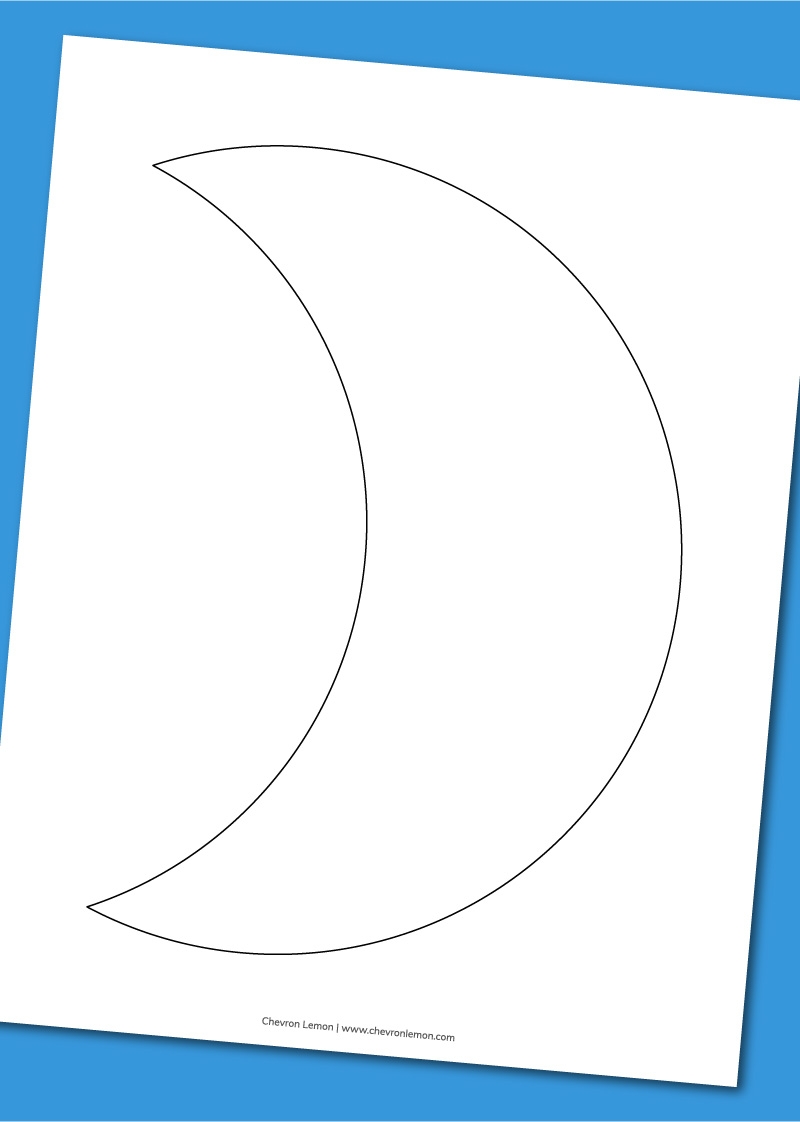 Crescent Moon Stencil Printable Free