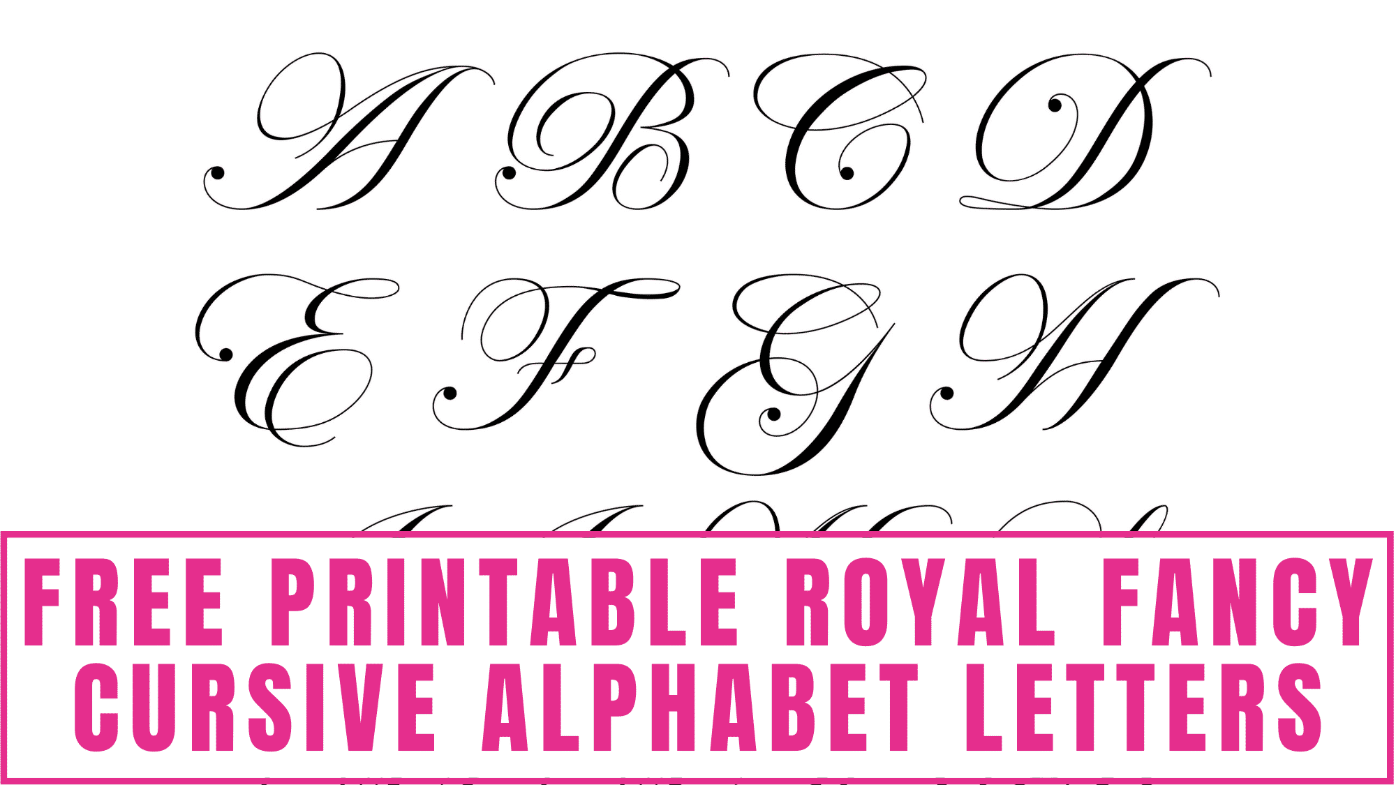 Free Printable Cursive Alphabet Letters Stencils