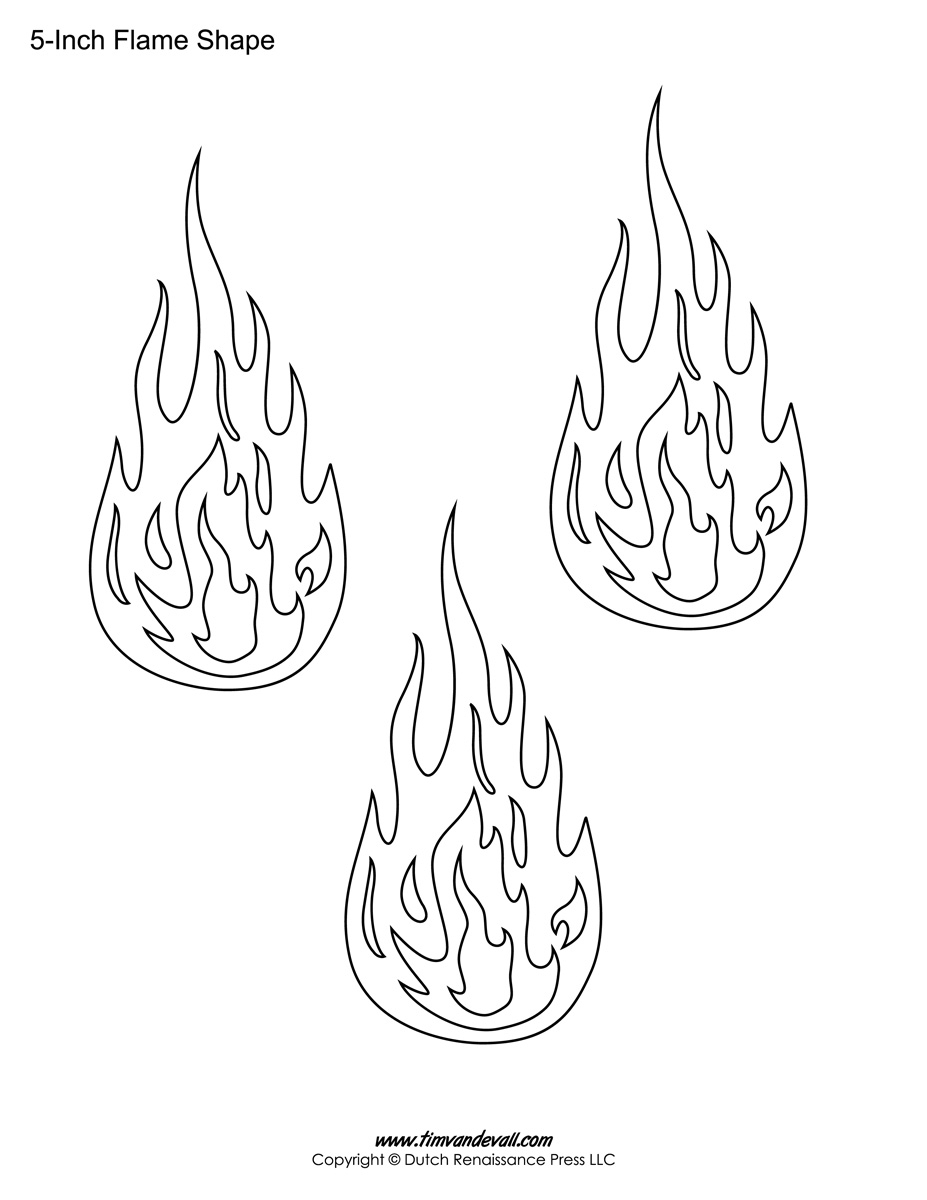 Flame Stencils Free Printable