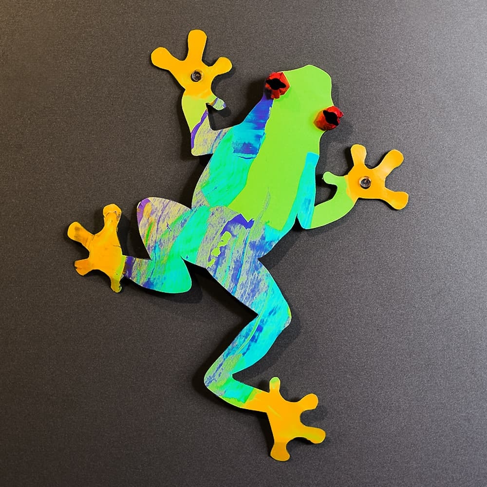 Simple Swimming Frog Stencil Free Printable