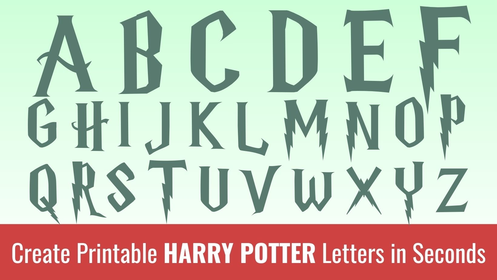 Printable Harry Potter Letters Free Alphabet Font Letter Templates