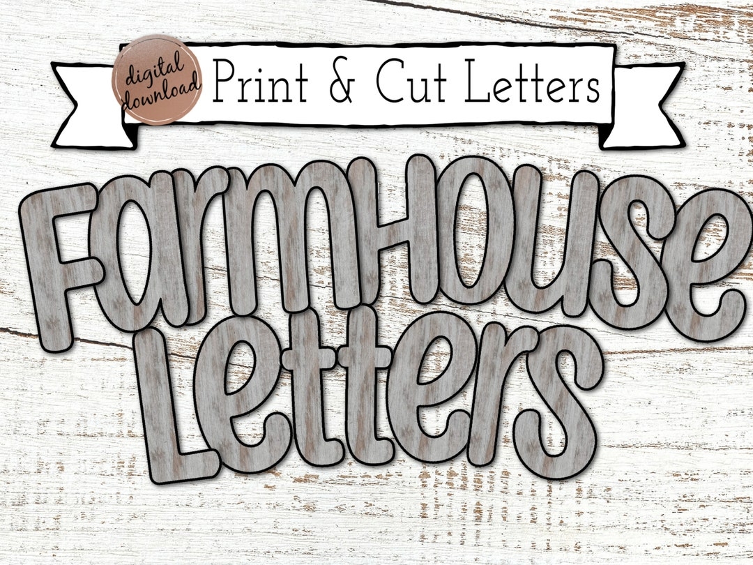 Printable Letters And Numbers For Bulletin Boards Print And Cut Farmhouse Classroom Classroom Decor INSTANT DOWNLOAD Etsy