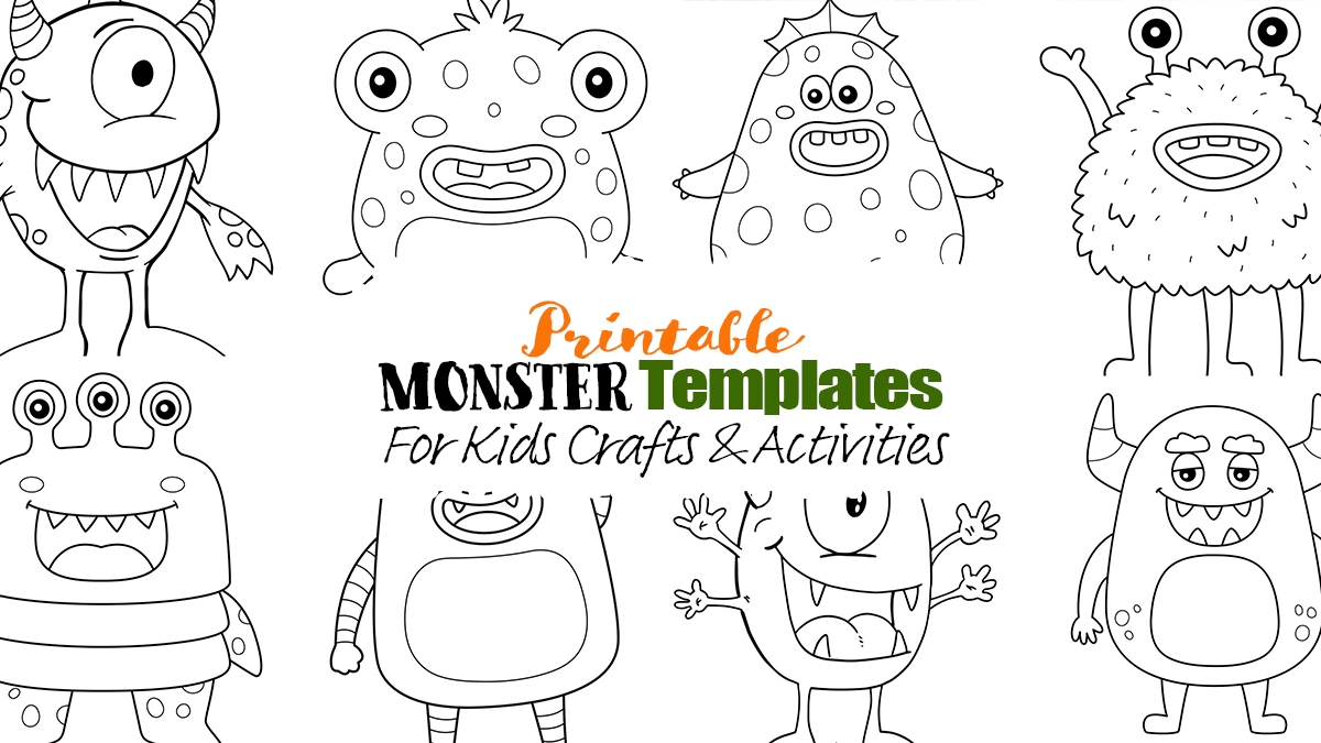 Free Printable Shadow Monster Stencil