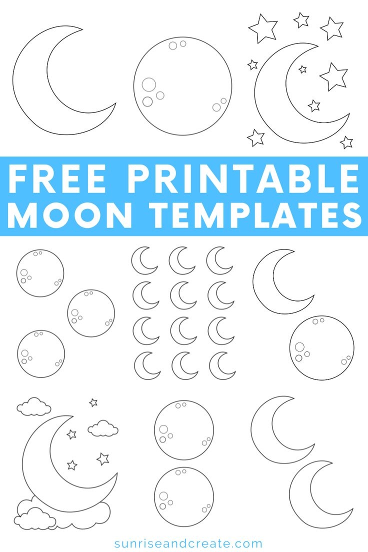Printable Moon Templates