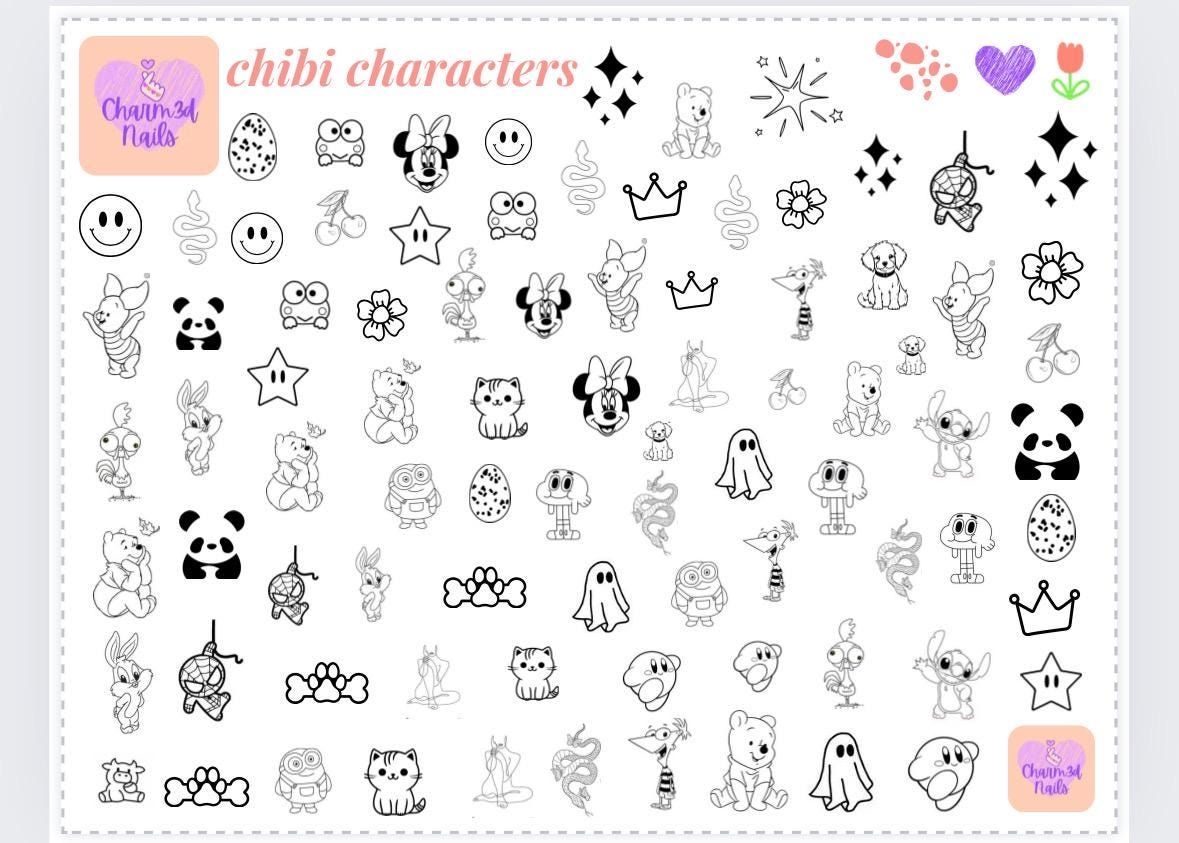 Printable Nail Art Templates Shop On Pinterest