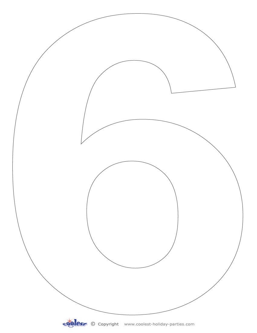 Free 6 Inch Printable Number Stencils